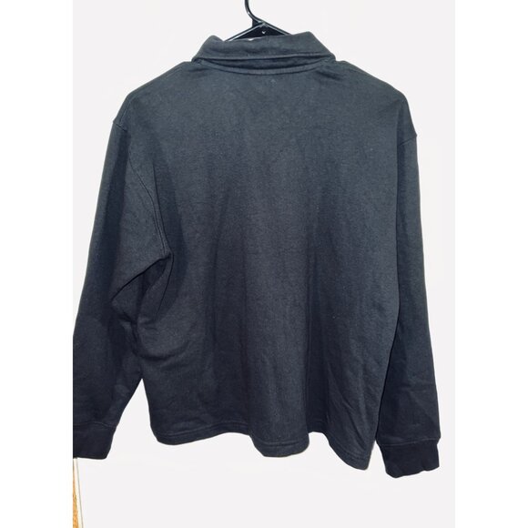 Isaacs Designs Black Zip-Up Jersey Jacket Medium Bling Zipper - Picture 4 of 6